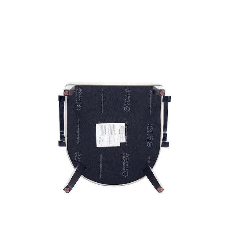 Manhattan Comfort Hillman Modern Leatherette and Velvet Upholstered Dining Arm Chair