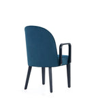 Manhattan Comfort Hillman Modern Leatherette and Velvet Upholstered Dining Arm Chair