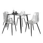 Carson Carrington Barton 5-Piece Clear Acrylic Rectangular Dining Set