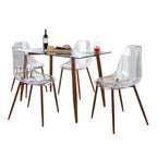 Carson Carrington Barton 5-Piece Clear Acrylic Rectangular Dining Set