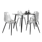 Carson Carrington Barton 5-Piece Clear Acrylic Rectangular Dining Set