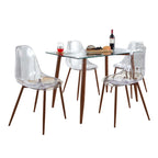 Carson Carrington Barton 5-Piece Clear Acrylic Rectangular Dining Set