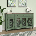 63 Vintage Style Kitchen Accent Buffet Sideboard Cabinet w/ Drawers - 63 in Width