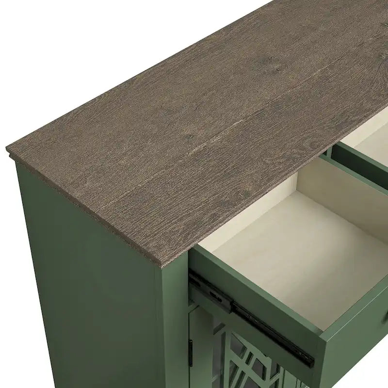 63 Vintage Style Kitchen Accent Buffet Sideboard Cabinet w/ Drawers - 63 in Width