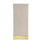 Modern Cream Velvet Dining Chairs with Gold Legs - Set of 2