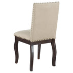 Dining Chairs Wood Upholstered Fabirc Dining Room Chairs with Nailhead,Set of 4
