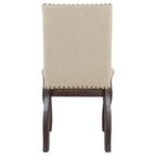 Dining Chairs Wood Upholstered Fabirc Dining Room Chairs with Nailhead,Set of 4