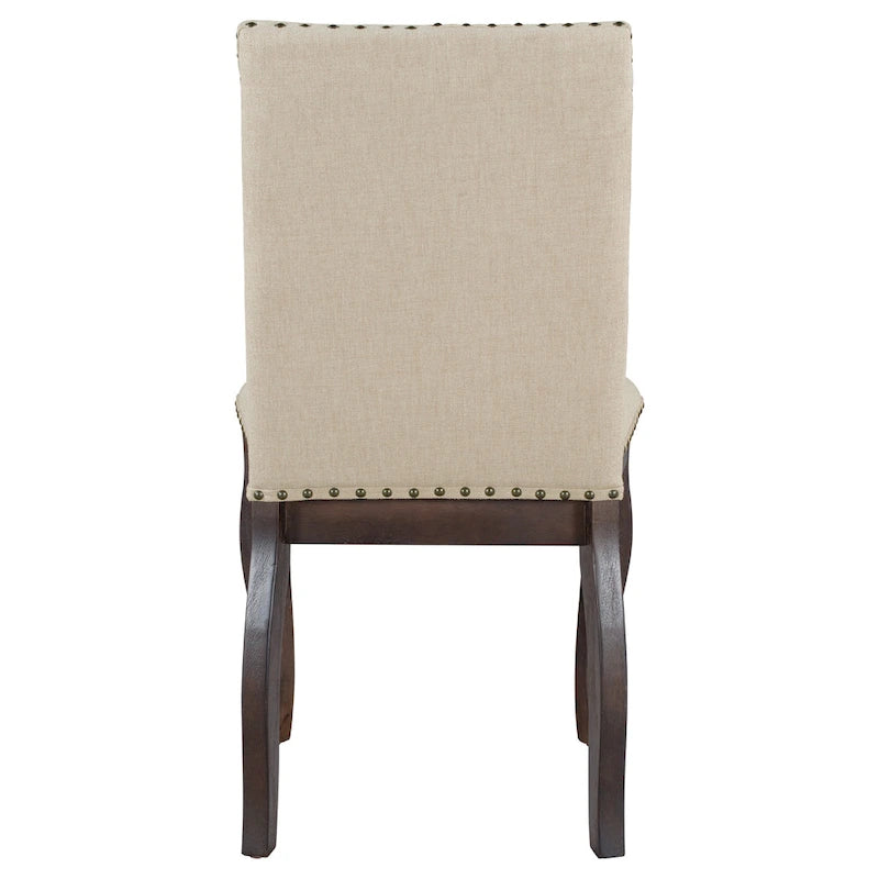 Dining Chairs Wood Upholstered Fabirc Dining Room Chairs with Nailhead,Set of 4