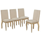 Dining Chairs Wood Upholstered Fabirc Dining Room Chairs with Nailhead,Set of 4