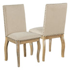 Dining Chairs Wood Upholstered Fabirc Dining Room Chairs with Nailhead,Set of 4