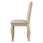 Dining Chairs Wood Upholstered Fabirc Dining Room Chairs with Nailhead,Set of 4