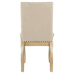 Dining Chairs Wood Upholstered Fabirc Dining Room Chairs with Nailhead,Set of 4