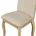 Dining Chairs Wood Upholstered Fabirc Dining Room Chairs with Nailhead,Set of 4