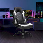 PU Leather Computer Chair Ergonomic Office Chair Gaming Chair with Lumbar Support,Rolling Desk Chairs with Flip-up Armrests