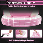 PU Leather Computer Chair Ergonomic Office Chair Gaming Chair with Lumbar Support,Rolling Desk Chairs with Flip-up Armrests