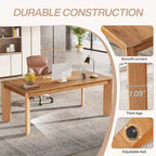 62 Inches Computer Desk, Wood Executive Desk for Home Office