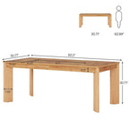 62 Inches Computer Desk, Wood Executive Desk for Home Office