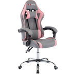 Racing Style Gaming Chair,PU Leather Height Adjustable Computer Gaming Chair with Headrest and Lumbar Massage Support