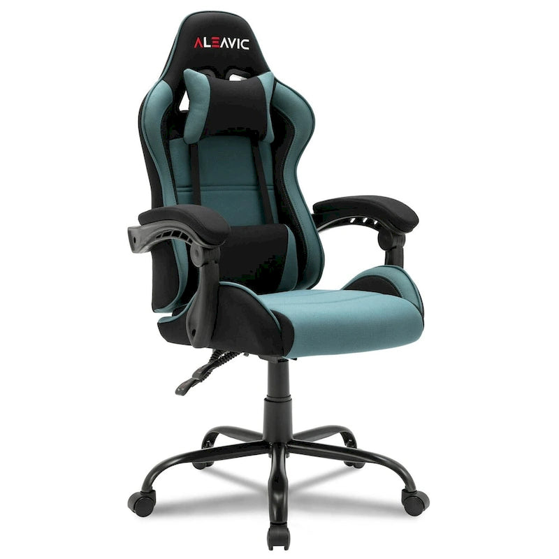 Racing Style Gaming Chair,PU Leather Height Adjustable Computer Gaming Chair with Headrest and Lumbar Massage Support