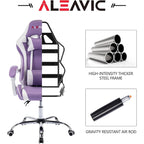 Racing Style Gaming Chair,PU Leather Height Adjustable Computer Gaming Chair with Headrest and Lumbar Massage Support