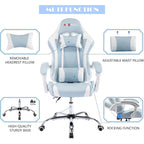 Racing Style Gaming Chair,PU Leather Height Adjustable Computer Gaming Chair with Headrest and Lumbar Massage Support