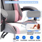 Racing Style Gaming Chair,PU Leather Height Adjustable Computer Gaming Chair with Headrest and Lumbar Massage Support