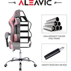 Racing Style Gaming Chair,PU Leather Height Adjustable Computer Gaming Chair with Headrest and Lumbar Massage Support