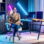 Racing Style Gaming Chair,PU Leather Height Adjustable Computer Gaming Chair with Headrest and Lumbar Massage Support