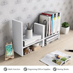 Jerry & Maggie Wooden Desktop Organizer Shelf with Storage