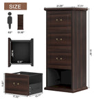 51-Inch Tall 4-Drawer File Cabinet, Wood Vertical Filing Cabinet for A4 /Letter Size