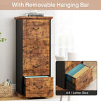 51-Inch Tall 4-Drawer File Cabinet, Wood Vertical Filing Cabinet for A4 /Letter Size