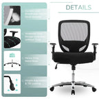 Big and Tall Heavy Duty Ergonomic Mesh Office Chair 500lbs with Wide Thick Seat