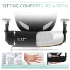 Big and Tall Heavy Duty Ergonomic Mesh Office Chair 500lbs with Wide Thick Seat