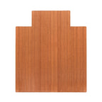 Jani Eco Bamboo Roll-Up Rectangular Chair Mat with Lip - Protective and Eco-Friendly, Heavy Duty for Office and Home