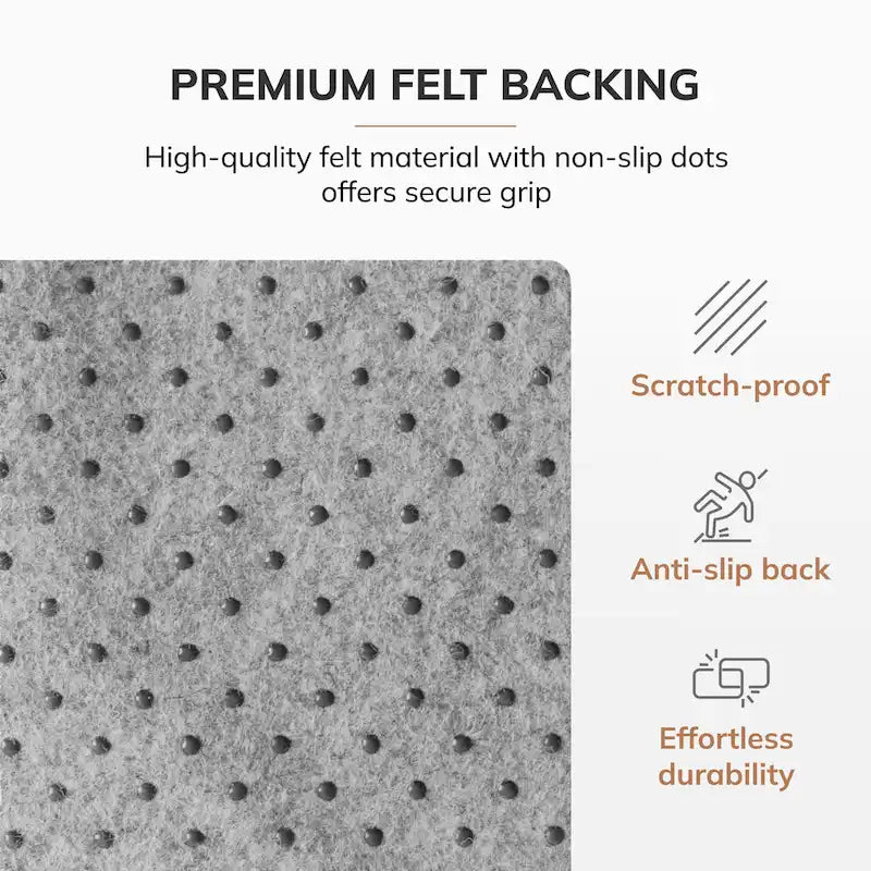 Jani Eco Bamboo Roll-Up Rectangular Chair Mat with Lip - Protective and Eco-Friendly, Heavy Duty for Office and Home