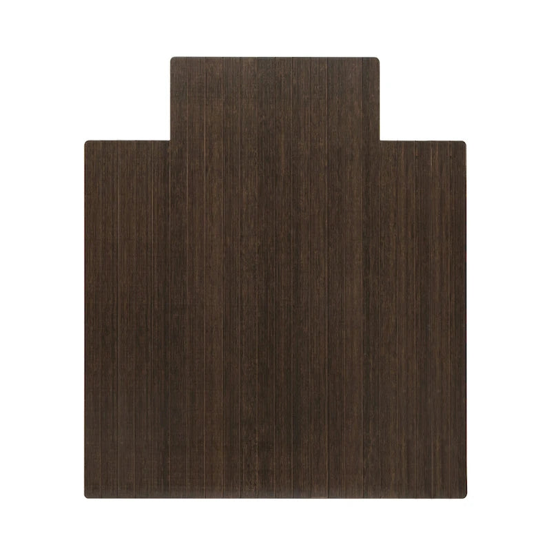 Jani Eco Bamboo Roll-Up Rectangular Chair Mat with Lip - Protective and Eco-Friendly, Heavy Duty for Office and Home