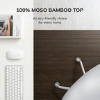 Jani Eco Bamboo Roll-Up Rectangular Chair Mat with Lip - Protective and Eco-Friendly, Heavy Duty for Office and Home