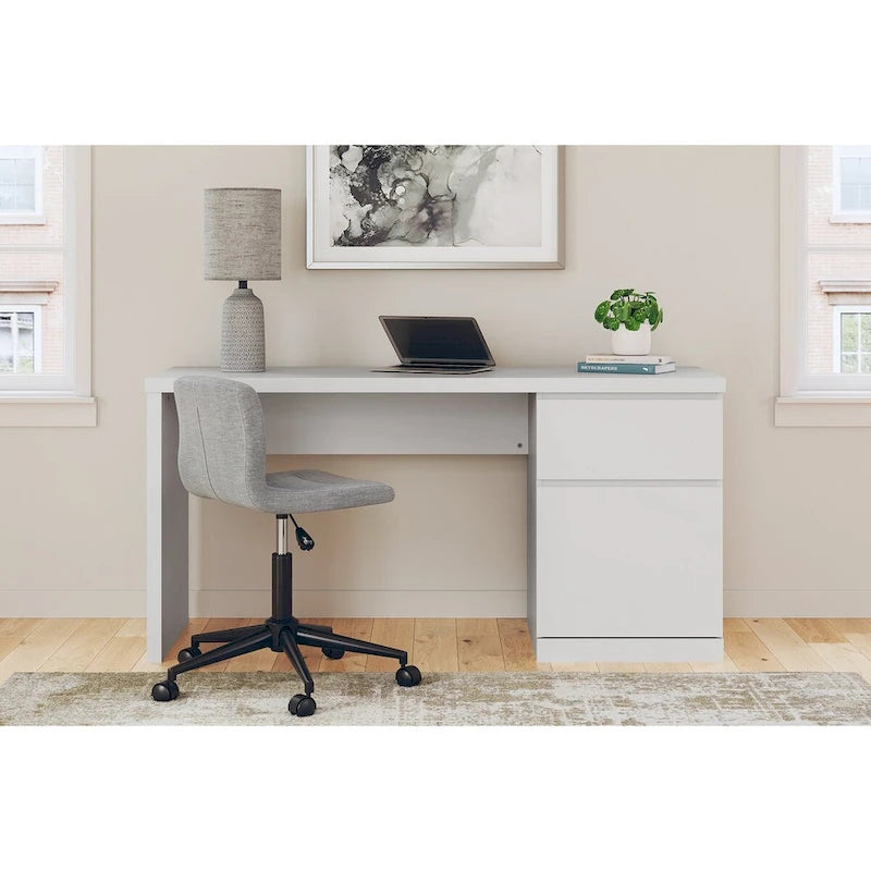 Signature Design by Ashley Onita White 60 Home Office Desk