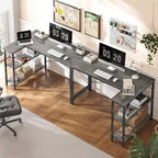 47 Inches Computer Desk with Reversible Storage Shelves