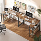 47 Inches Computer Desk with Reversible Storage Shelves