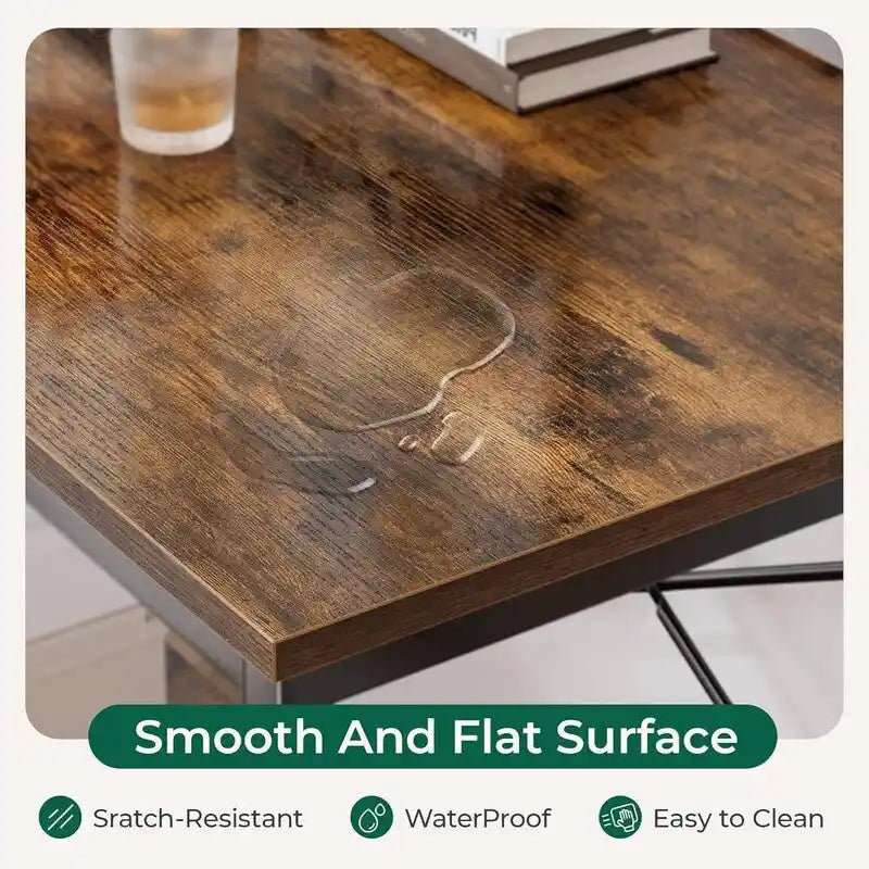 47 Inches Computer Desk with Reversible Storage Shelves