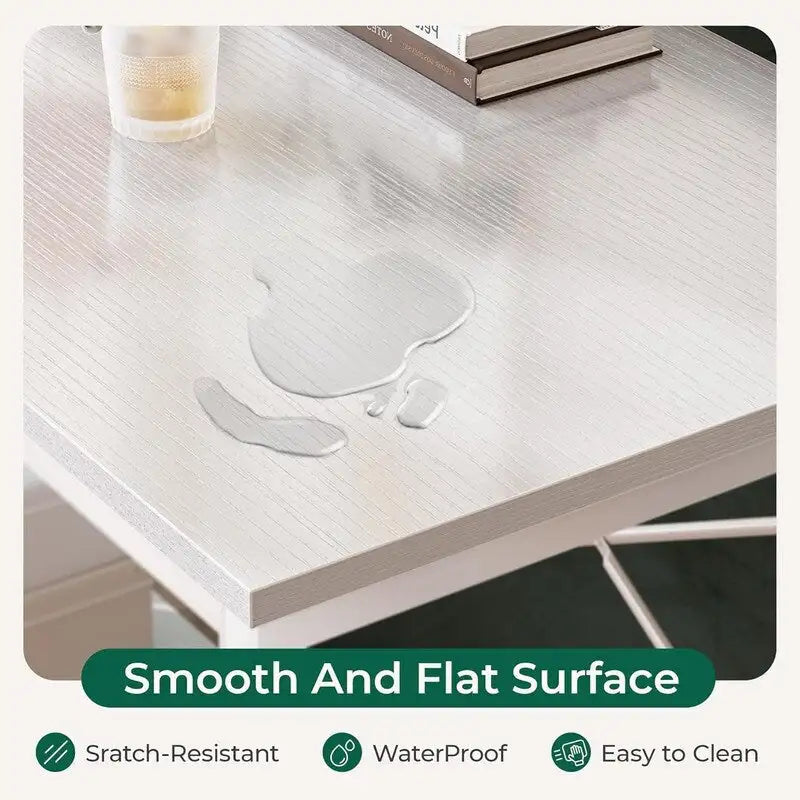 47 Inches Computer Desk with Reversible Storage Shelves