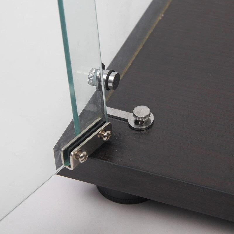 Glass Display Cabinet with 5 Shelves Double Door