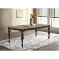 Kavita Brown Brushed Dining Table with Turned Leg