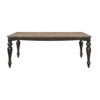 Kavita Brown Brushed Dining Table with Turned Leg