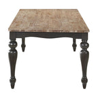 Kavita Brown Brushed Dining Table with Turned Leg