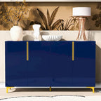 Modern Glossy Finish Light Luxury Storage Cabinet and Adjustable Shelves