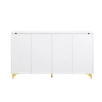 Modern Glossy Finish Light Luxury Storage Cabinet and Adjustable Shelves