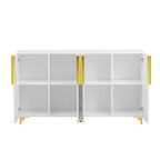 Modern Glossy Finish Light Luxury Storage Cabinet and Adjustable Shelves