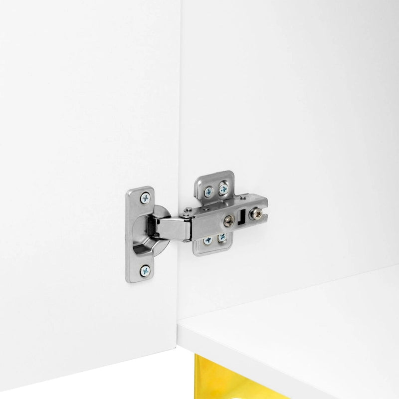 Modern Glossy Finish Light Luxury Storage Cabinet and Adjustable Shelves